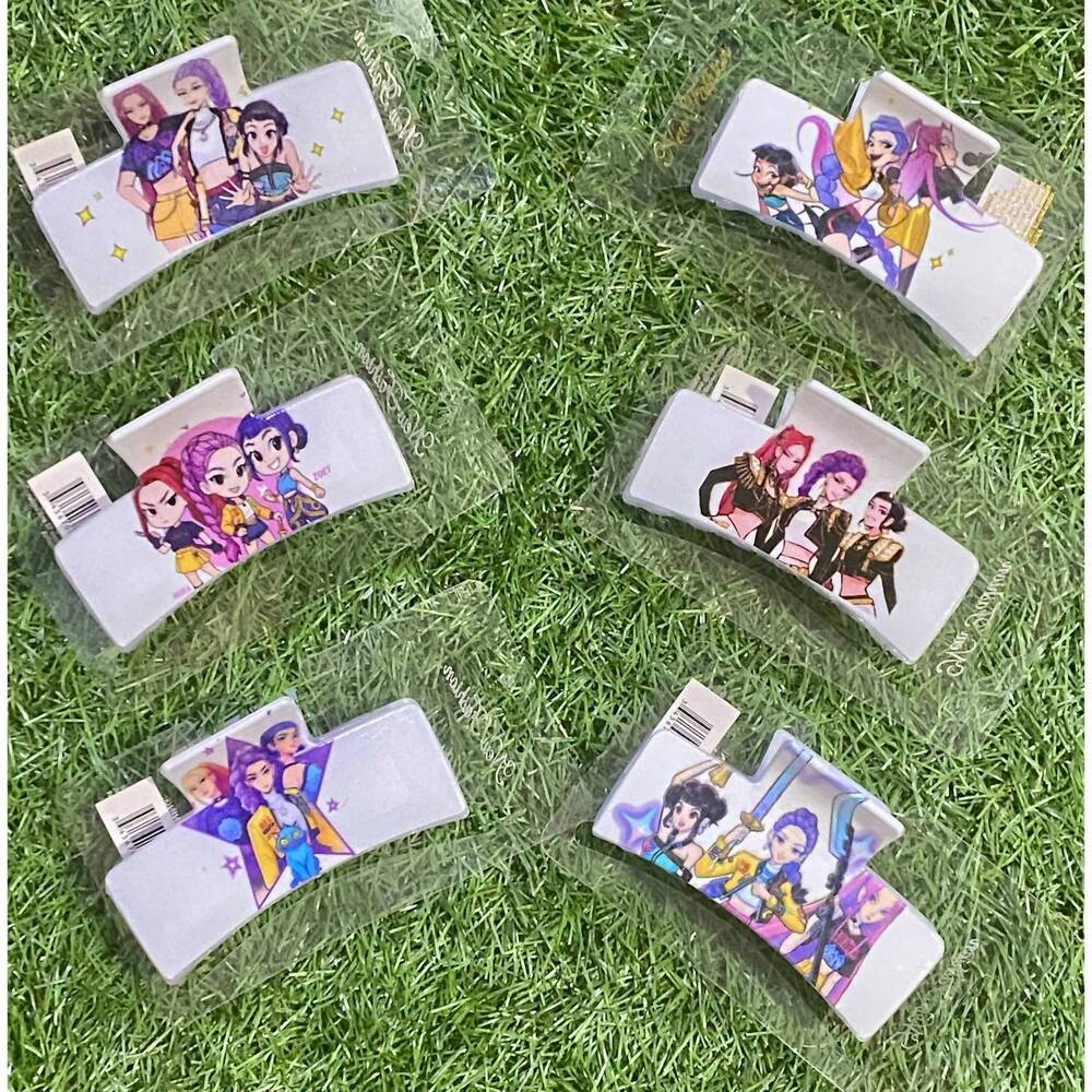 NEW WONA TRADING women's k-pop huntrix hair claw clip in white